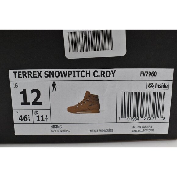 Adidas Mens Size 12 Outdoor Terrex Snowpitch COLD.RDY Primaloft Insulated Boots - Picture 12 of 12
